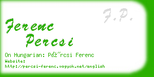 ferenc percsi business card